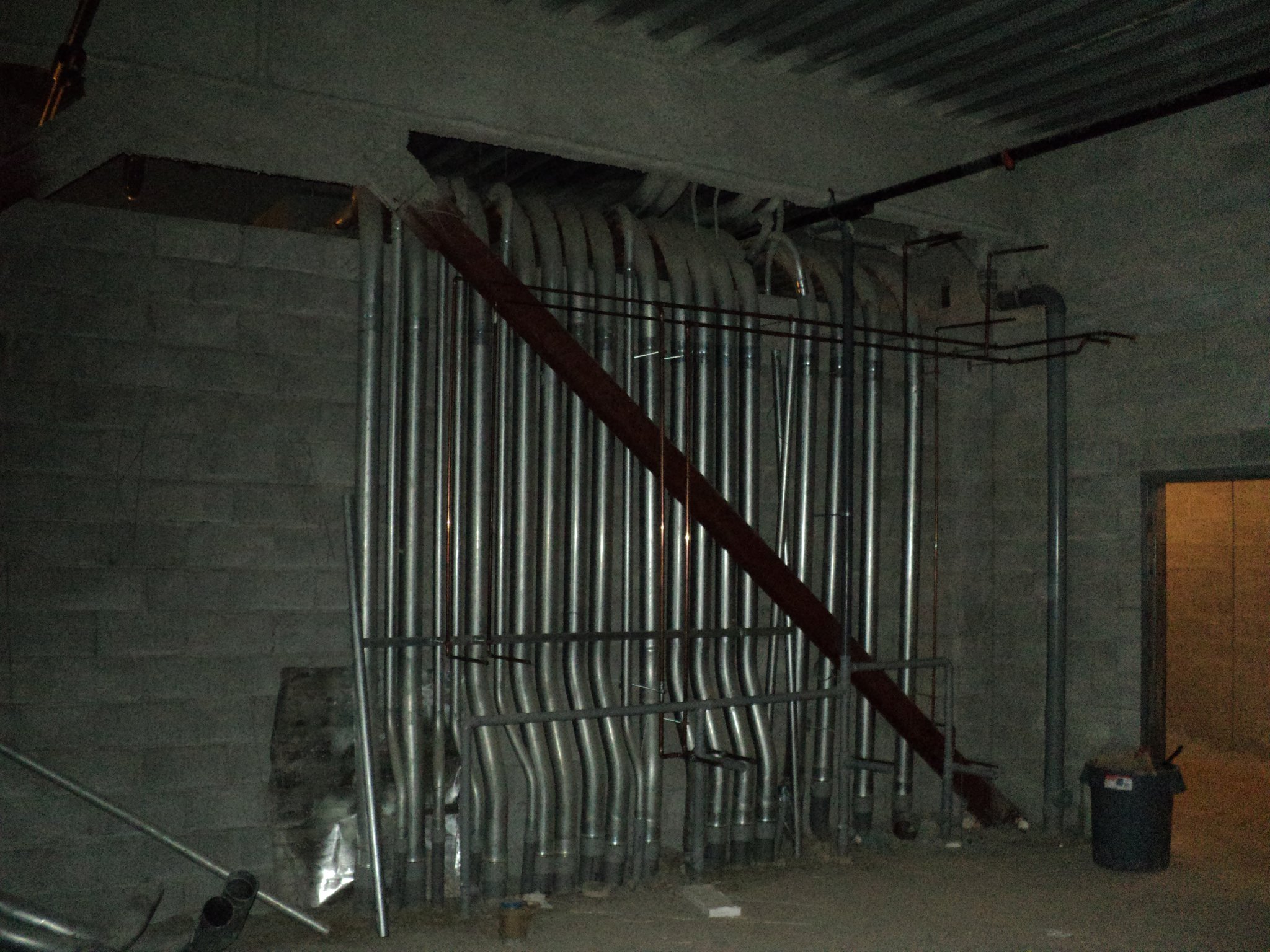 Commercial electrical conduit installation by Topline Electric