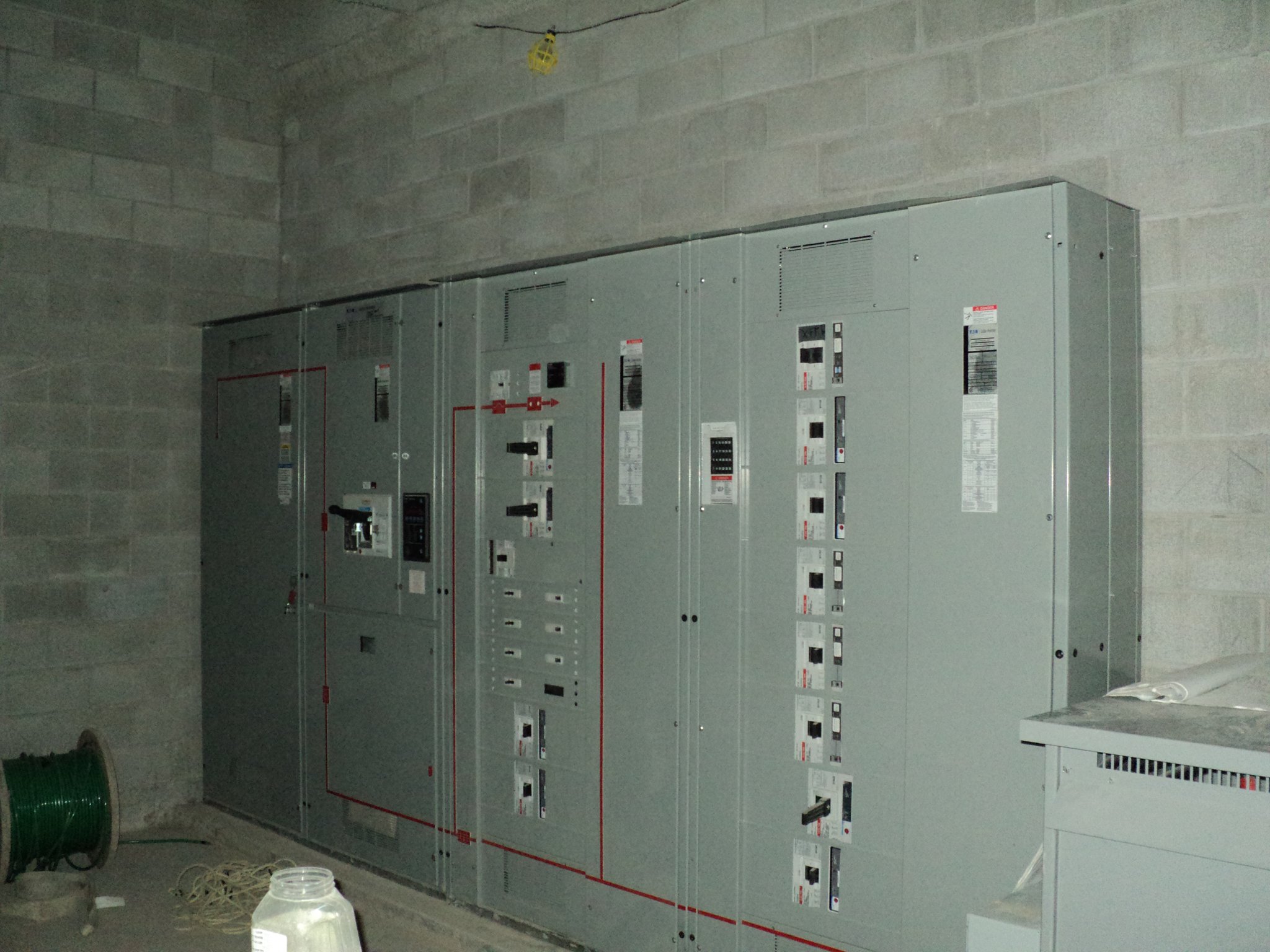 Commercial electrical panel installation by Topline Electric